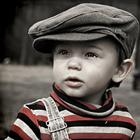 Portrait of boy wearing a hat